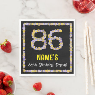 86:e födelsedagen: Blommigt Flowers Number, eget n Pappersservett