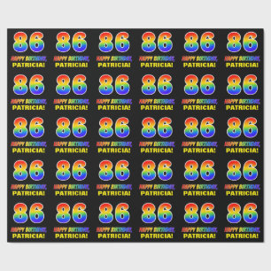 86:e födelsedagen: Fet, Roligt, Simple, Regnbåge 8 Presentpapper