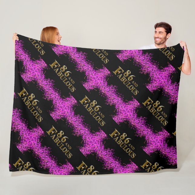 86:e födelsedagen fleecefilt (På plats)