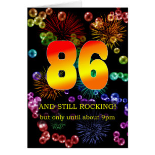 86:e födelsedagen fortfarande i raketläge hälsningskort