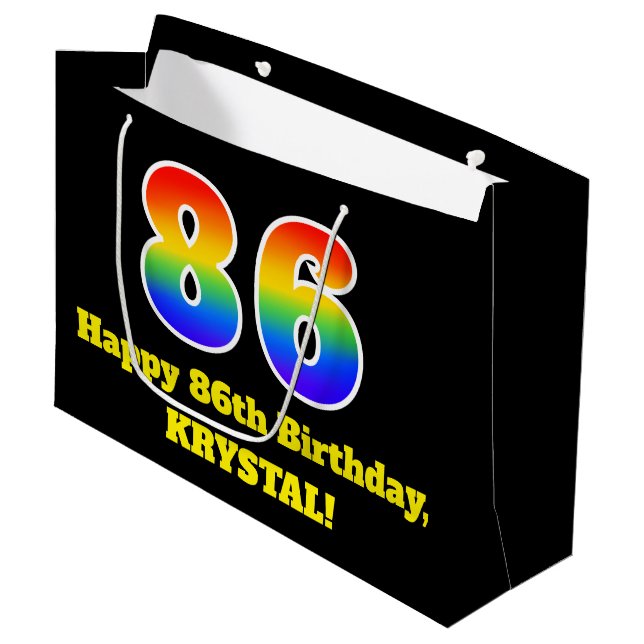 86:e födelsedagen ~ Roligt, färglös, Vibrant, regn (Framsidan Vinklad)