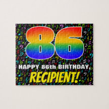 86:e födelsedagen - Roligt, färgstarka musiksymbol