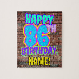 86:e födelsedagen ~ Roligt, Urban Graffiti Inspire Pussel