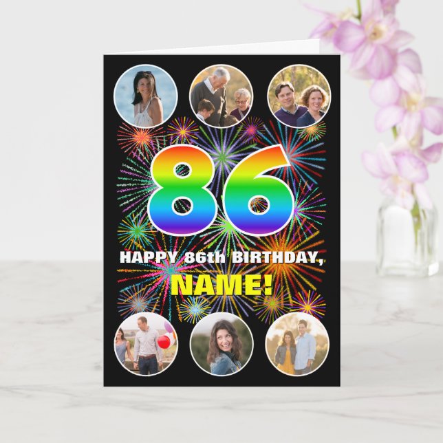 86:e födelsedagen: Roligtens regnbågsnr, eget namn Kort (Orkide)