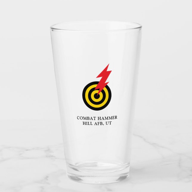 86 FWS Bullseye - Backe AFB UT Pint Glass Glaskopp (Framsida)