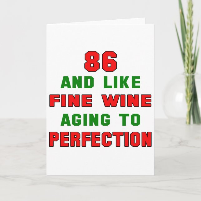 86 och liknande åldring i bra vin till perfektion kort (Framsida)