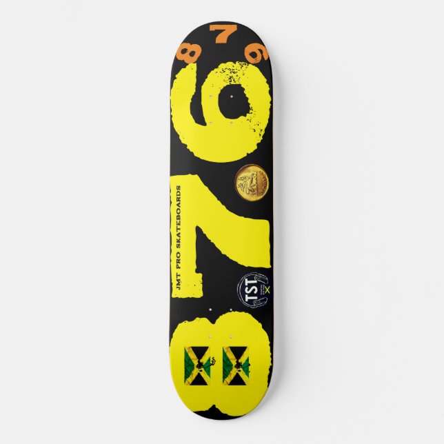 876 OFFICIELL 8.17.23 8 1/4-tums Skateboard Deck (Framsida)