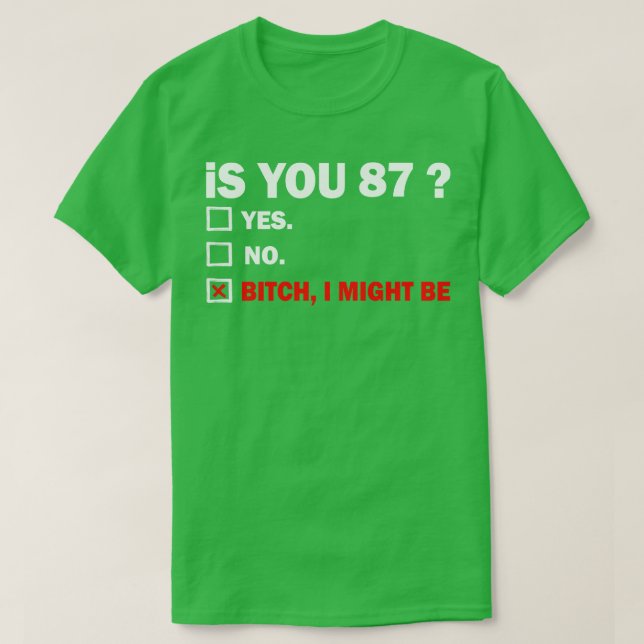 87 år gammal födelsedag 87:e t shirt (Design framsida)