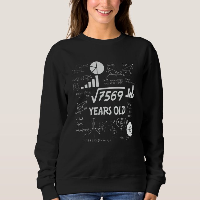 87-åriga Bday Math Teacher 87:e födelsedagsgåva T Shirt (Framsida)