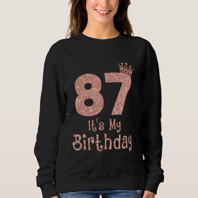 87 ÅRS Åttonde Lycklig-födelsedag T Shirt (Framsida)
