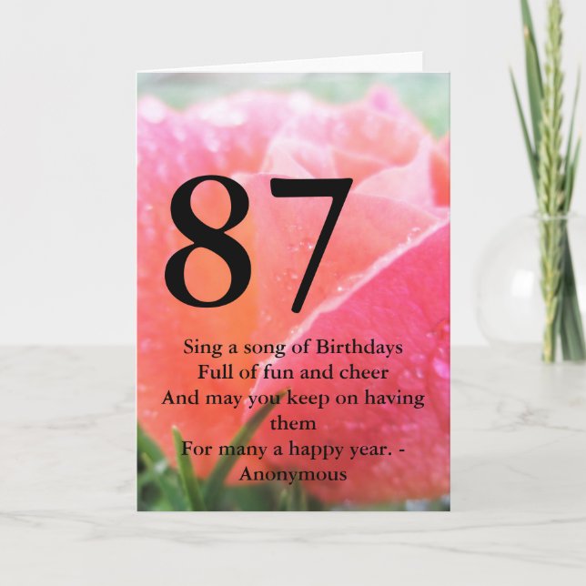 87-årsdag kort (Framsida)
