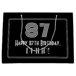 87:e födelsedagen - Art Deco Inspired Titta "87" o