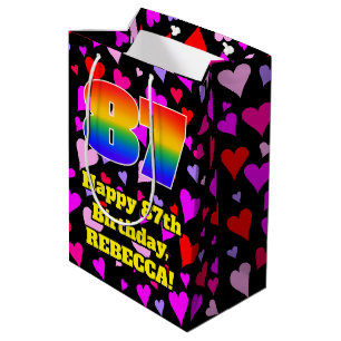 87:e födelsedagen: Loving Hearts Mönster, Regnbåge