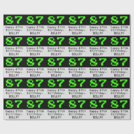 87:e födelsedagen - Nerdy/Geeky Stil "87" och Namn Presentpapper