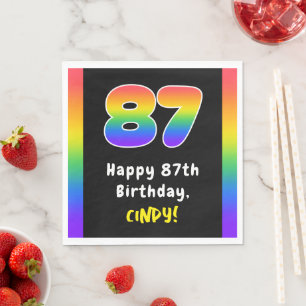 87:e födelsedagen: Rainbow Spectrum nr 87, Anpassa Pappersservett