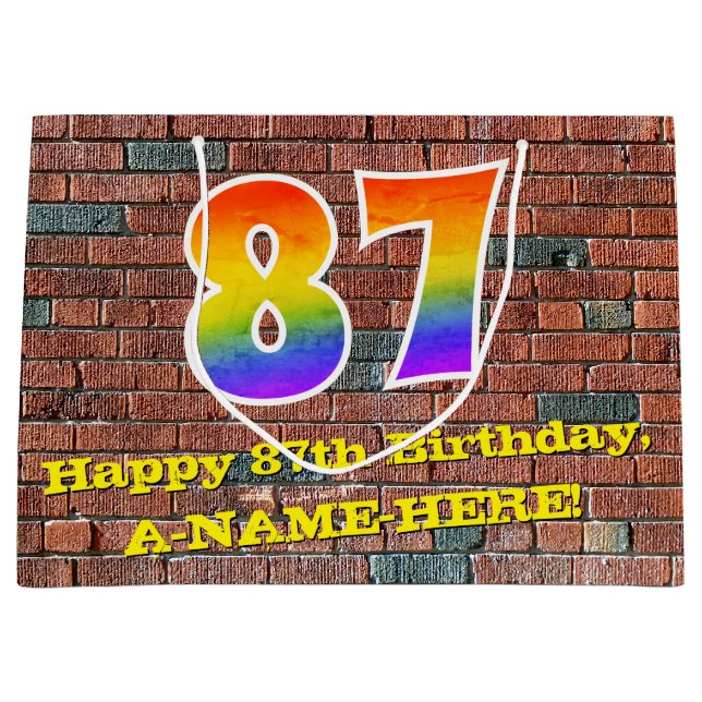 87:e födelsedagen: Roligt, Graffiti-Inspired Rainb (Framsidan)