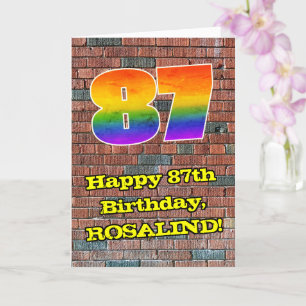 87:e födelsedagen: Roligt Graffiti-Inspired Rainbo Kort