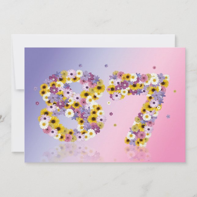 87:e Födelsedagsfesten, med flytande brev Inbjudningar (Framsida)