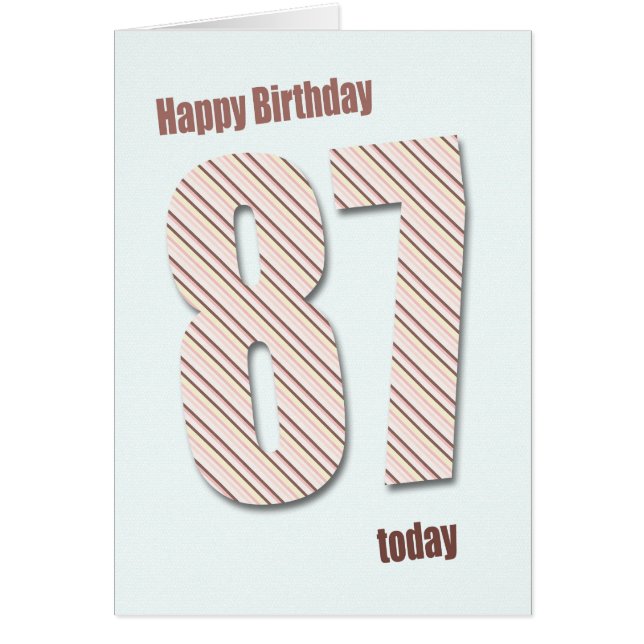 87:e födelsedagskort hälsningskort (Framsidan)