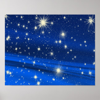 880294 ROYAL BLUE STARS UTRYMME UNIVERSE BAKGRUND POSTER