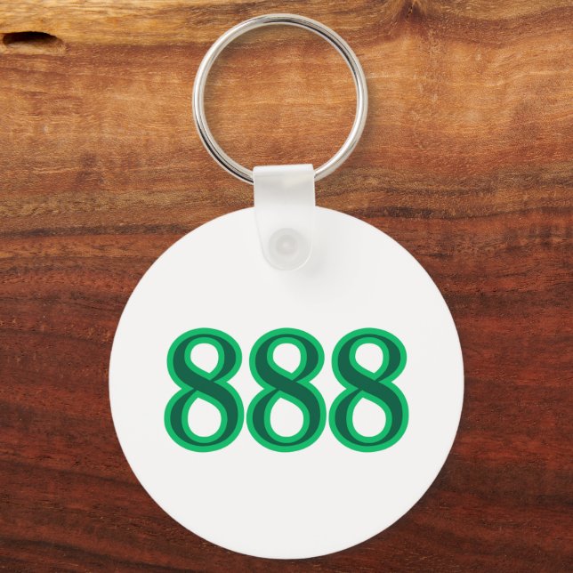 888 Engelnummer Pengar Nyckelring (Framsida)