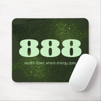 888 Grönt Glitter antal Abundance Manifestation Musmatta