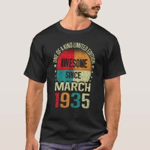 88 år Fantastisk sedan mars 1935 Vintage 88:e fåge T Shirt