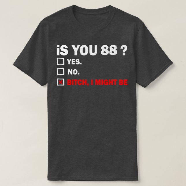 88 år gammal födelsedag 88:e t shirt (Design framsida)