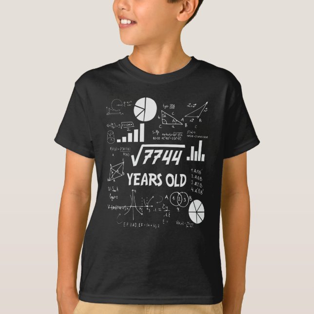 88-åriga Bday Math Teacher 88:e födelsedagsgåva T Shirt (Framsida)