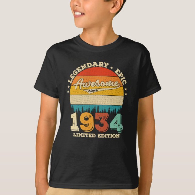 88-åriga Fantastisk sedan 1934 88:e födelsedagsgåv T Shirt (Framsida)