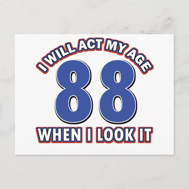 88-åriga födelsedagskalender vykort (Framsida)