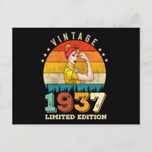 88 Års Födelsedag 1937 Vintage 88:e Födelsedagen K Vykort