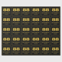 88-årsdag – Art Deco Inspirerad Look "88" & Namn Presentpapper