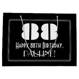 88-årsdag ~ Art Deco Inspirerad Utseende "88" + Na