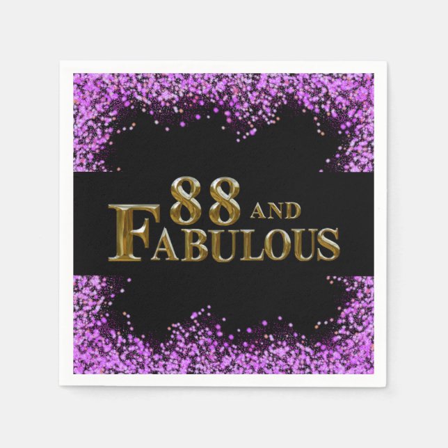 88-årsdag  pappersservett (Framsidan)