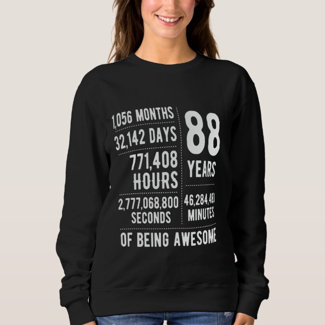 88:e födelsedag Manar Kvinnor i unga 88 år T Shirt (Framsida)