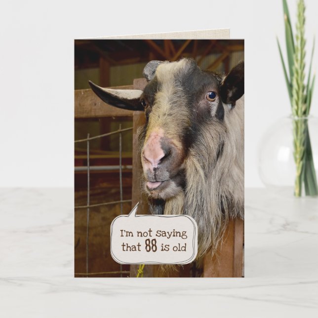 88:e födelsedagen gammal get kort (Framsida)