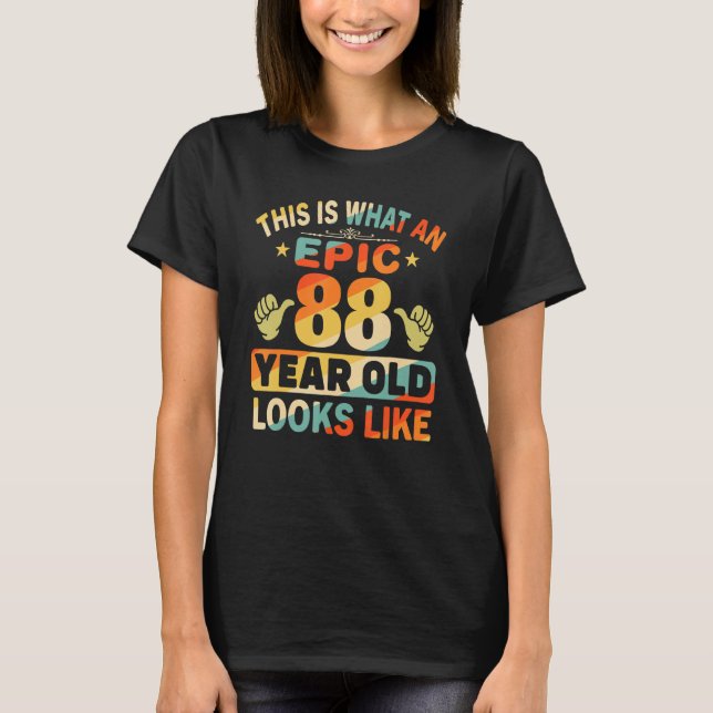 88: e födelsedagen i 88 år t shirt (Framsida)