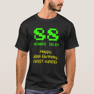 88:e födelsedagen: Roligt, 8-bitars utseende, Ner T Shirt