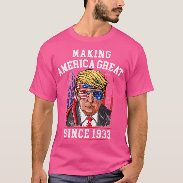 88:e födelsedagen Skapar Amerika Underbart sedan 1 T Shirt (Framsida)