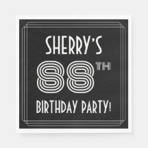 88:e Födelsedagsfesten: Art Deco Stil + anpassat n