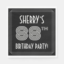 88:e Födelsedagsfesten: Art Deco Stil + anpassat n Pappersservett