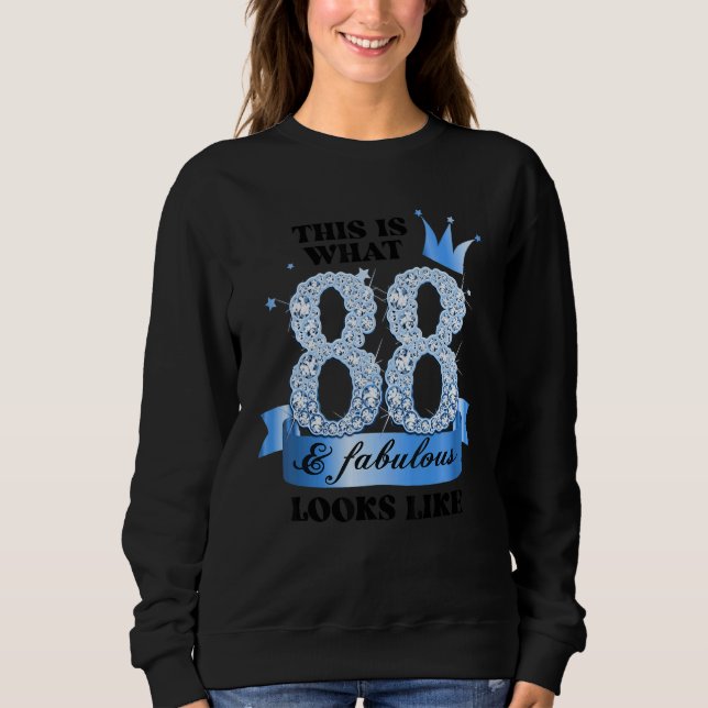 88 & Fabulous I Blue White Party Group Candid Phot T Shirt (Framsida)