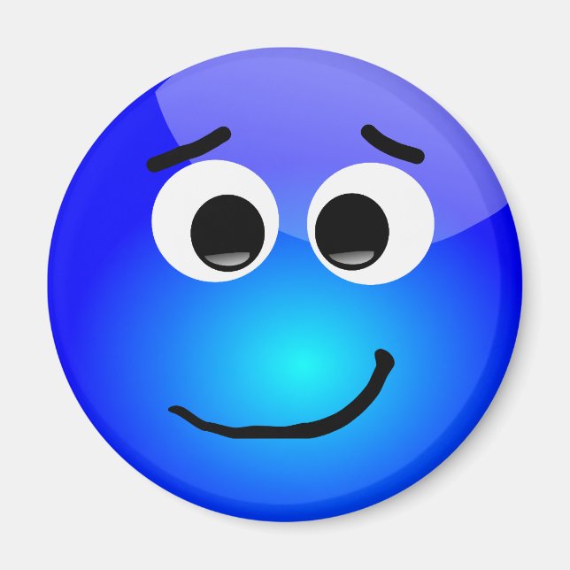 88-fri-3D-gripbar-Smiley-Ansikte-Clipart-Illust Magnet (Framsidan)