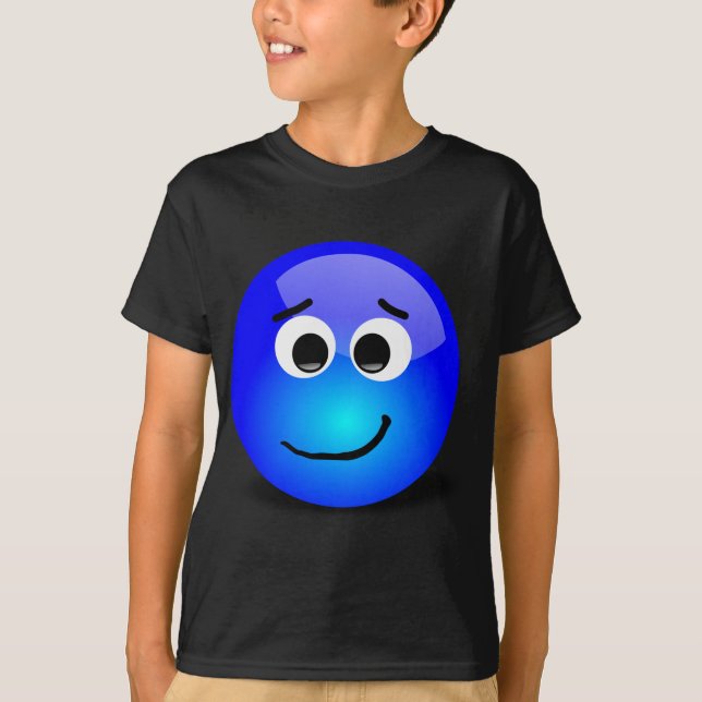 88-fri-3D-gripbar-Smiley-Ansikte-Clipart-Illust T-shirt (Framsida)