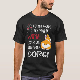 88 Jag vill bara dricka Vin T Shirt