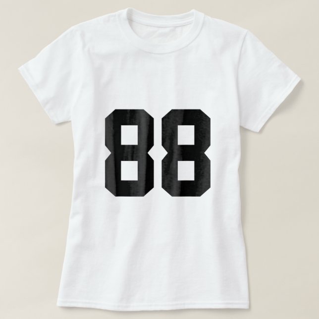 88 Nummer 88 Sports Jersey T Shirt (Design framsida)