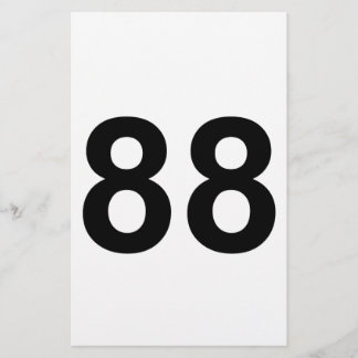 88 - nummer åttioåtta brevpapper