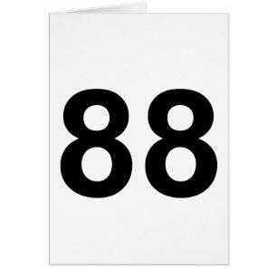 88 - nummer åttioåtta hälsningskort