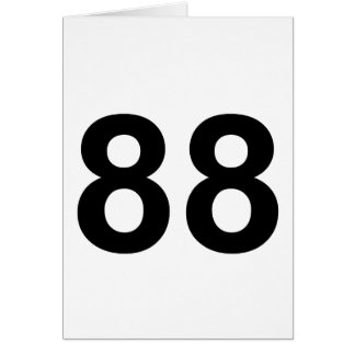 88 - nummer åttioåtta hälsningskort